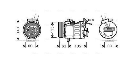 AVA NISSAN Компресор кондиціонера NV300, NV400, X-TRAIL II 2.0 07-, OPEL, RENAULT AVA COOLING RTAK486