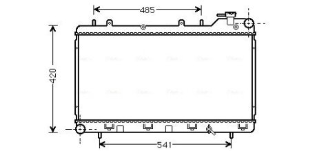 AVA SUBARU Радіатор системи охолодження двигуна FORESTER 2.0 97-, IMPREZA 92- AVA COOLING SU2015