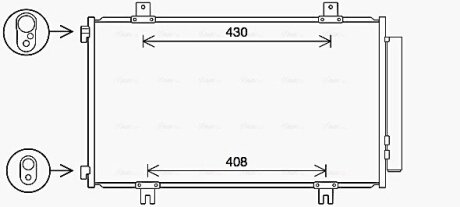 AVA SUZUKI Радіатор кондиціонера (конденсатор) з осушувачем S-CROSS 1.5 Hybrid 22-, SX4 S-CROSS (JY) 1.6 13-, VITARA (LY) 1.6 15- AVA COOLING SZ5151D