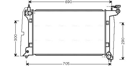 Радіатор, Система охолодження двигуна AVA COOLING TO2302