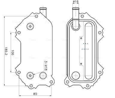 Охолоджувач оливи AVA COOLING TO3792