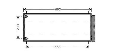 AVA TOYOTA Радіатор кондиціонера Auris, Corolla 06- AVA COOLING TO5406D (фото 1)