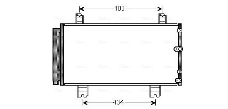 AVA LEXUS Радіатор кондиціонера (конденсатор) з осушувачем IS 250 06- AVA COOLING TO5572D