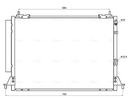 AVA TOYOTA Радіатор кондиціонера (конденсатор) HIACE IV 2.5 06-, HIACE V 04- AVA COOLING TO5795D