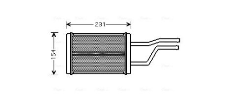 AVA TOYOTA Радіатор опалення HIACE / COMMUTER V 2.5 06-, HIACE IV 95- AVA COOLING TO6326