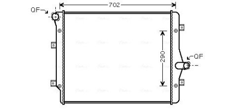 Радіатор, Система охолодження двигуна AVA COOLING VN2208