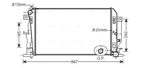 Радіатор, Система охолодження двигуна AVA COOLING VN2282