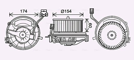 Вентилятор салону AVA COOLING VN8399