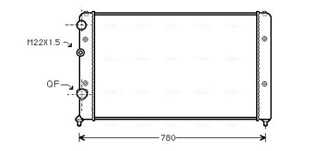 AVA VW Радіатор охолодження PASSAT IV 2,8 VR6 93- AVA COOLING VNA2122