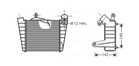 AVA VW Інтеркулер Polo, Skoda Fabia I, II, Roomster 1.4/1.9TDI AVA COOLING VNA4213