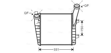Радіатор інтеркулера правий AVA COOLING VNA4263