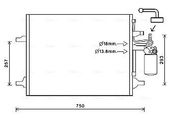 Радіатор кодиціонера AVA COOLING VO5166D