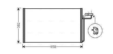 AVA VOLVO Радіатор кондиціонера C30 06-, C70 II 06-, S40 II 04-, V50 04- AVA COOLING VOA5150