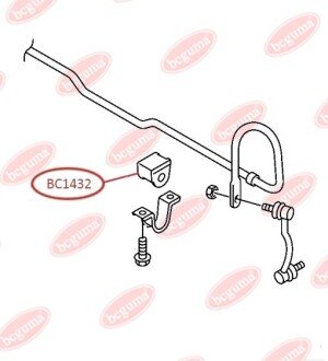 BCGUMA DB втулка стабілізатора переднього d=17mm Sprinter,VW Crafter 06- BC GUMA BC1432