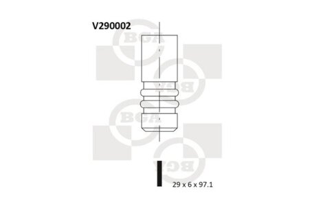 Клапан двигуна BGA V290002 (фото 1)