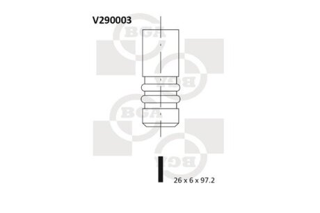 Клапан двигуна BGA V290003