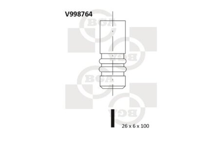 Клапан двигуна BGA V998764 (фото 1)