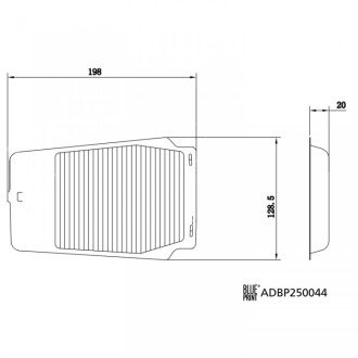 TOYOTA Повітряний фільтр COROLLA Ліфтбек (_E21_) 1.8 VVTi Hybrid (ZWE211) BLUE PRINT ADBP250044