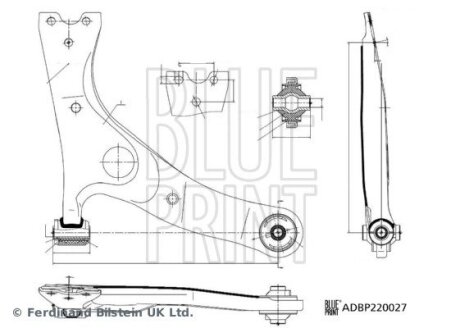 Важіль підвіски з сайлентблоками BLUE PRINT ADBP860200 (фото 1)