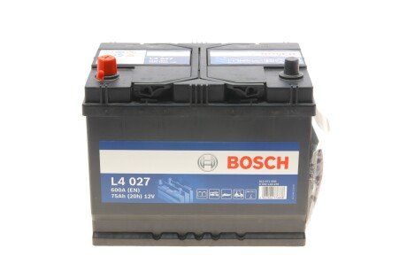 Автомобільний акумулятор L4 75Ah 600A L+ BOSCH 0092L40270