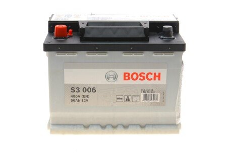 Автомобільний акумулятор S3 56Ah 480A L+ BOSCH 0092S30060