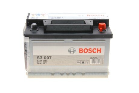 Автомобільний акумулятор S3 70Ah 640A R+ BOSCH 0092S30070