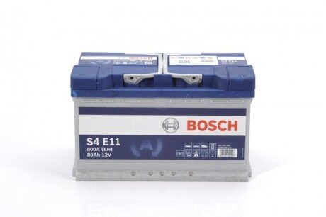 Автомобільний акумулятор S4 EFB 80Ah 800A R+ BOSCH 0092S4E111