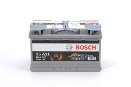 Автомобільний акумулятор S5 AGM 80Ah 800A R+ BOSCH 0092S5A110