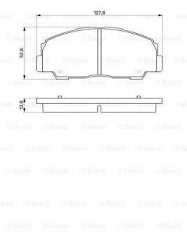 DAIHATSU гальмівні колодки дискові Rocky 85- BOSCH 0986424297