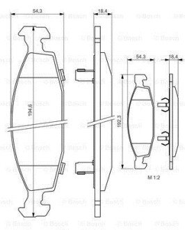 Гальмівні колодки, дискові BOSCH 0986424666