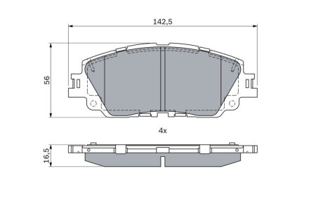 Гальмівні колодки BOSCH 0986424899