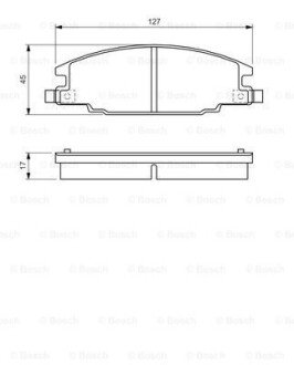 Комплект гальмівних колодок - дискові BOSCH 0986460960