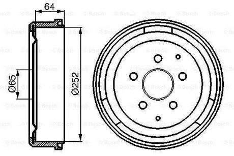 Барабан гальмівний BOSCH 0 986 477 033