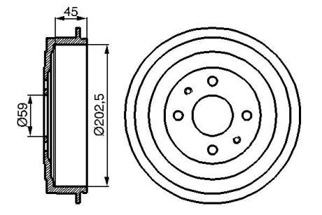 FIAT Барабан гальмівний задн. BOSCH 0986477109