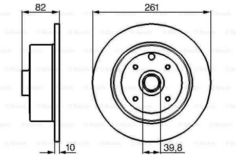 OPEL диск гальмівний задній Kadett E,Vectra A 2.0 87- BOSCH 0986478328