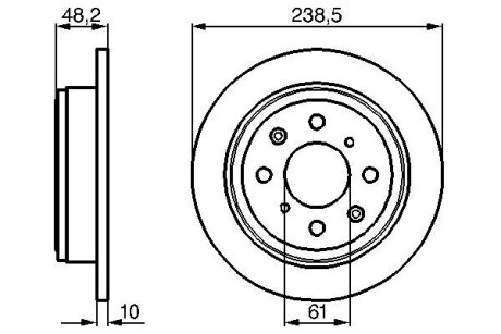 Диск гальмівний задній ROVER 200 1.8i 16V Vi HONDA Accord,Civic BOSCH 0986478350 (фото 1)