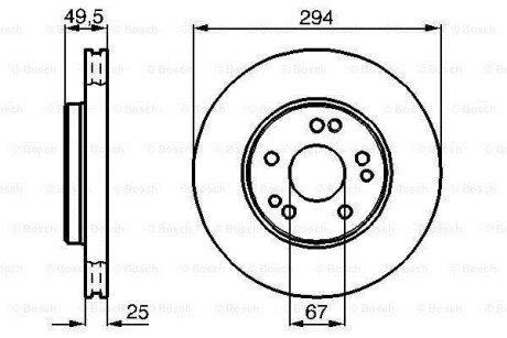 Диск гальмівний BOSCH 0 986 478 428