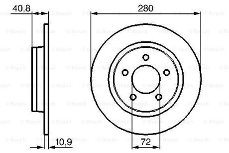 Диск гальмівний BOSCH 0986479181