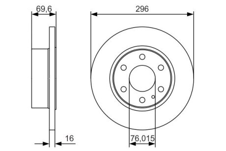 Диск гальмівний BOSCH 0 986 479 A51