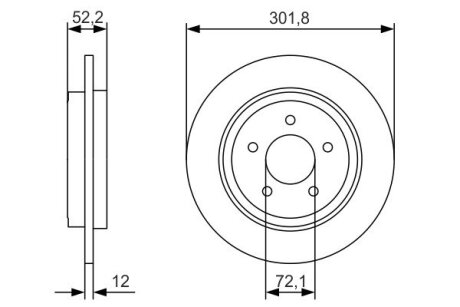 Диск гальмівний BOSCH 0 986 479 A53