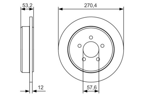 Диск гальмівний зад. CHRYSLER PT BOSCH 0986479A80