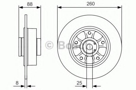 ДИСК ГАЛЬМIВНИЙ ЗАДНIЙ COATED BOSCH 0 986 479 C87 (фото 1)