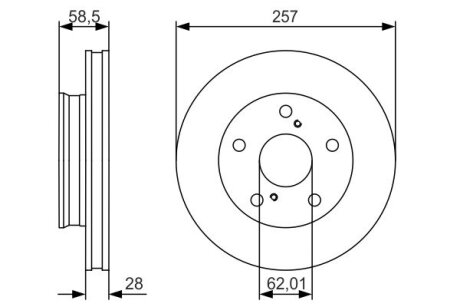 Диск гальмівний BOSCH 0 986 479 R53