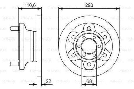 Диск гальмівний BOSCH 0986479S95 (фото 1)