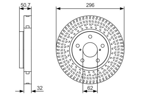 Диск гальмівний BOSCH 0 986 479 T37