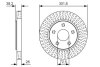 Гальмівний диск передн. CHRYSLER VOYAGER 00- BOSCH 0986479U45 (фото 1)