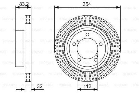 ДИСК ГАЛЬМIВНИЙ ПЕРЕДНIЙ BOSCH 0 986 479 V50