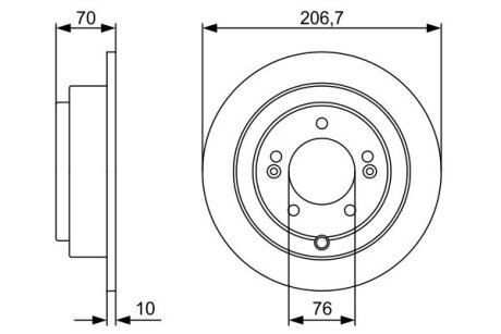 Диск гальм. задн. KIA OPIRUS 03- BOSCH 0986479V53