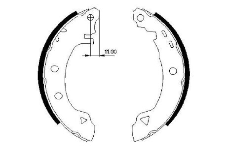 FIAT щоки гальмівні 203X39 BRAVO,MAREA BOSCH 0986487295