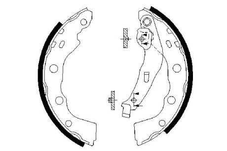 MITSUBISHI щоки гальмівні CARISMA 1.6,1.9TD 99- BOSCH 0986487577 (фото 1)